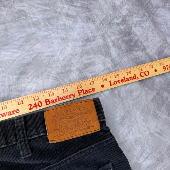 Men's Vintage 80's Levi's Faded Black Cords Corduroy Bootcut Pants Sz 34 x 32 - Picture 13 of 13